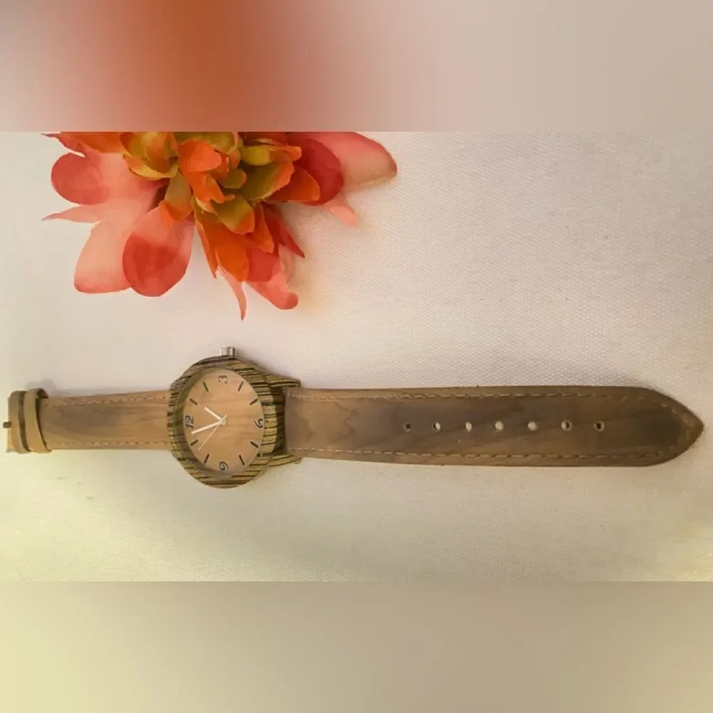 🛍️stainless steel Wood Wrist Watch For Women personalized Gift 🎁